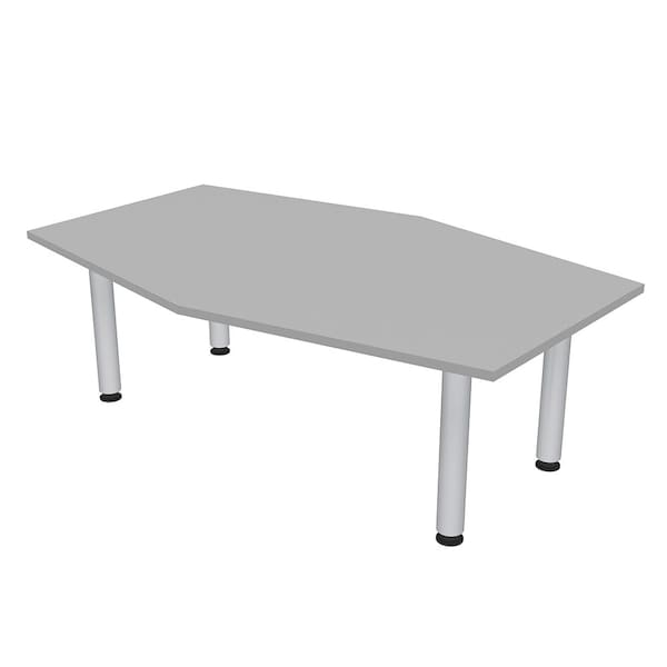 45.25 in W, 71.5 in L, 29 in H, Engineered Wood Top, Grey